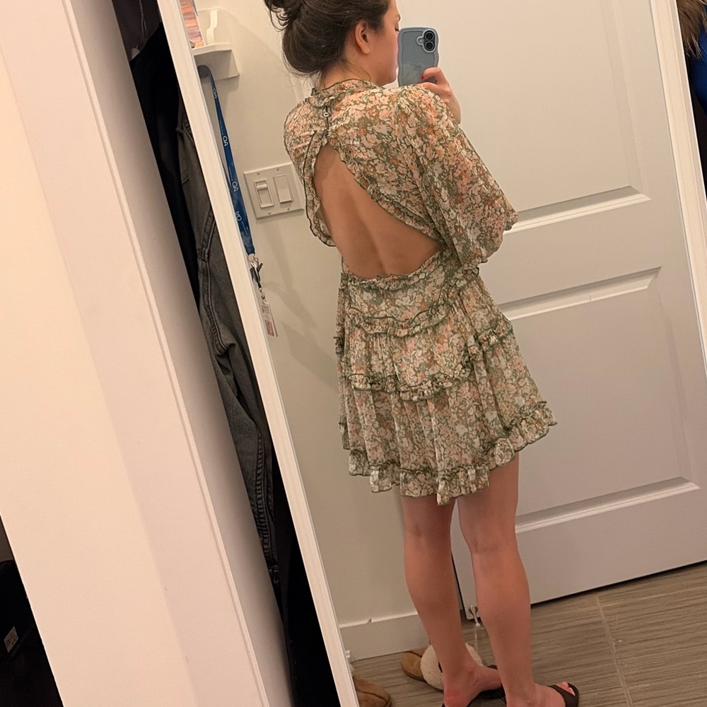 Floral Ruffle Wrap Dress - Picture 3 of 4